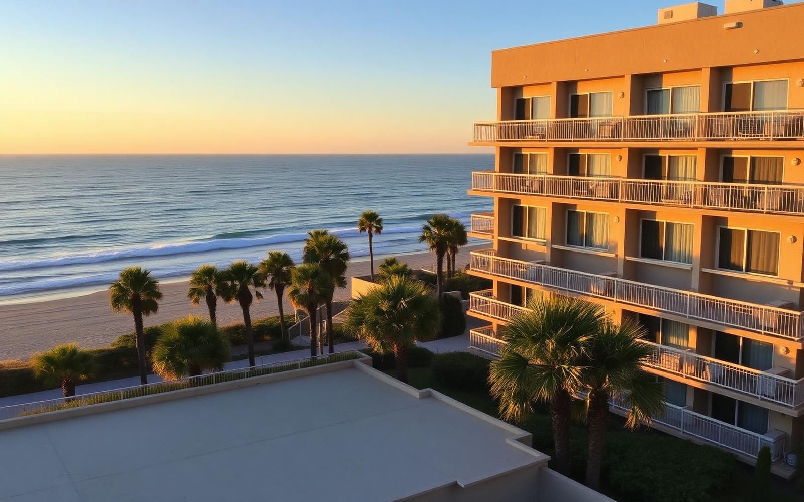Ocean-view Southern California coastal multifamily apartment building